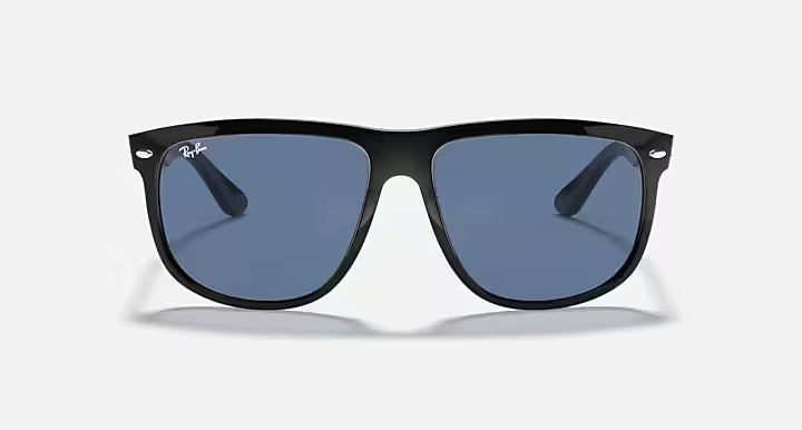 RAY-BAN BOYFRIEND Black & Dark Blue Square Sunglasses For Men L