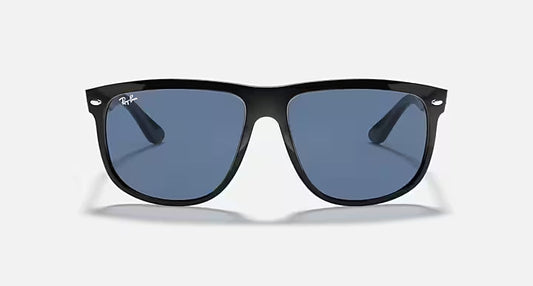 RAY-BAN BOYFRIEND Black & Dark Blue Square Sunglasses For Men L