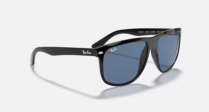 RAY-BAN BOYFRIEND Black & Dark Blue Square Sunglasses For Men L