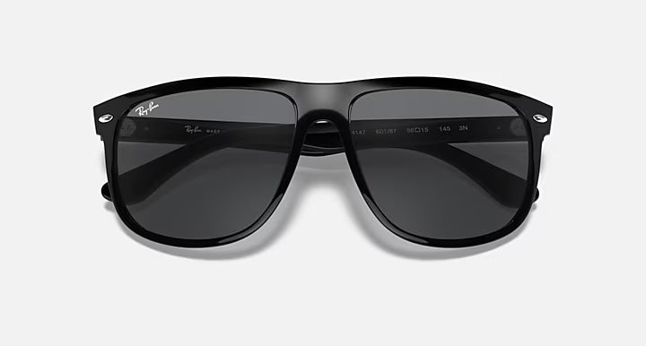 RAY-BAN BOYFRIEND Black & Grey Square Sunglasses For Men L