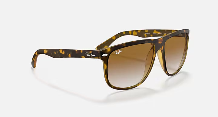 RAY-BAN BOYFRIEND Light Havana & Light Brown Gradient Square Sunglasses For Men S