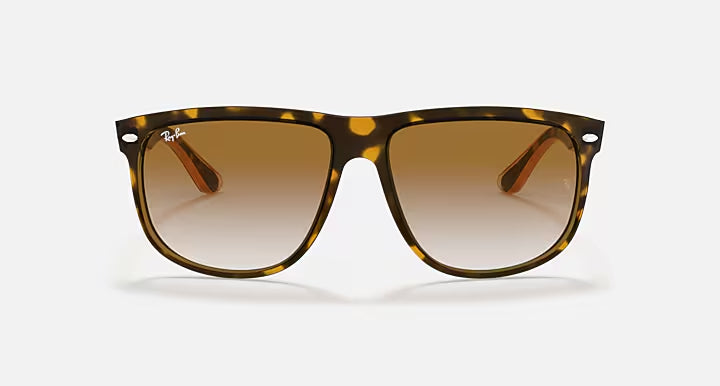 RAY-BAN BOYFRIEND Light Havana & Light Brown Gradient Square Sunglasses For Men L