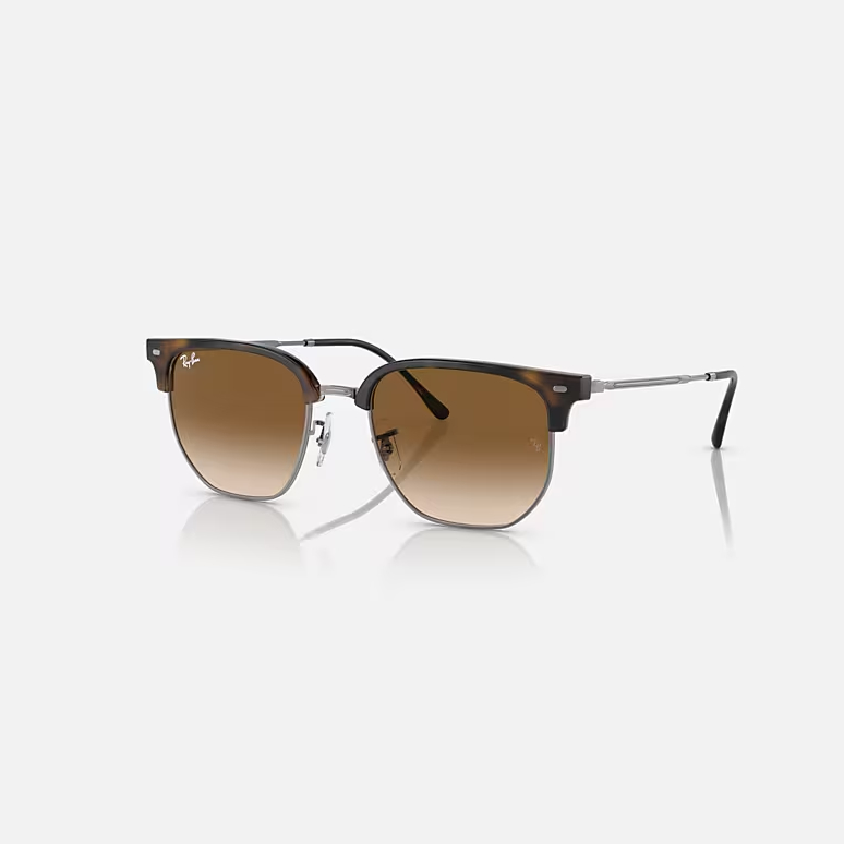 RAY-BAN NEW CLUBMASTER Havana & Brown Irregular Sunglasses For Unisex L