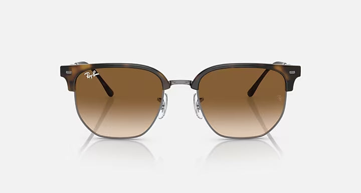 RAY-BAN NEW CLUBMASTER Havana & Brown Irregular Sunglasses For Unisex L
