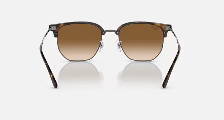 RAY-BAN NEW CLUBMASTER Havana & Brown Irregular Sunglasses For Unisex L