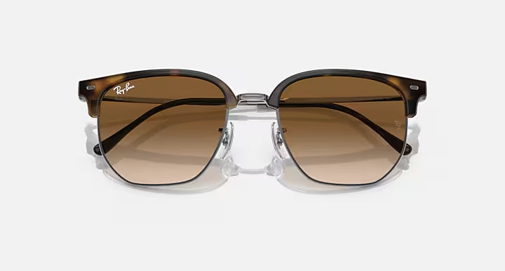 RAY-BAN NEW CLUBMASTER Havana & Brown Irregular Sunglasses For Unisex L