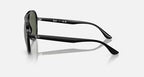 RAY-BAN RB4376 Black & Dark Green Pilot Sunglasses For Unisex L