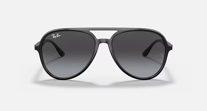 RAY-BAN RB4376 Black & Grey Gradient Pilot Sunglasses For Unisex L