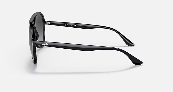 RAY-BAN RB4376 Black & Grey Gradient Pilot Sunglasses For Unisex L