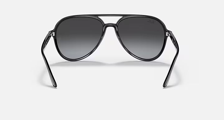 RAY-BAN RB4376 Black & Grey Gradient Pilot Sunglasses For Unisex L