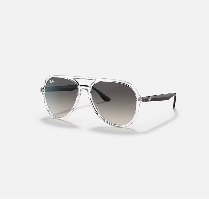 RAY-BAN RB4376 Transparent & Grey Gradient Pilot Sunglasses For Unisex L
