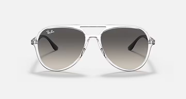 RAY-BAN RB4376 Transparent & Grey Gradient Pilot Sunglasses For Unisex L