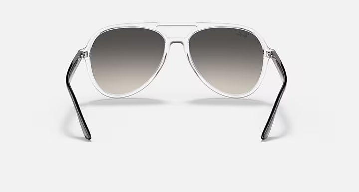 RAY-BAN RB4376 Transparent & Grey Gradient Pilot Sunglasses For Unisex L