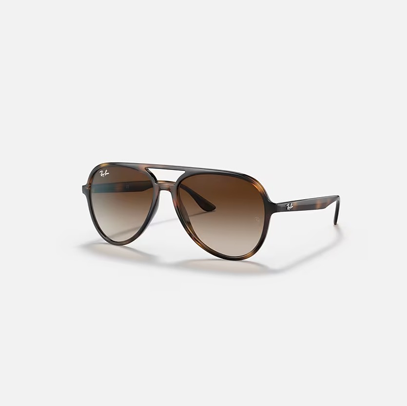 RAY-BAN RB4376 Havana & Brown Gradient Pilot Sunglasses For Unisex L
