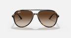 RAY-BAN RB4376 Havana & Brown Gradient Pilot Sunglasses For Unisex L