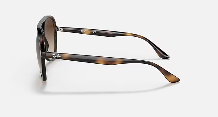 RAY-BAN RB4376 Havana & Brown Gradient Pilot Sunglasses For Unisex L