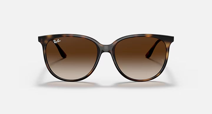 RAY-BAN RB4378 Havana & Gradient Brown Square Sunglasses For Women S