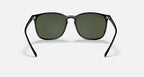 RAY-BAN RB4387 Black & Green Square Sunglasses For Unisex M