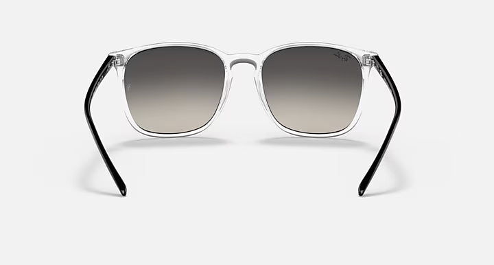 RAY-BAN RB4387 Transparent & Grey Gradient Square Sunglasses For Unisex M