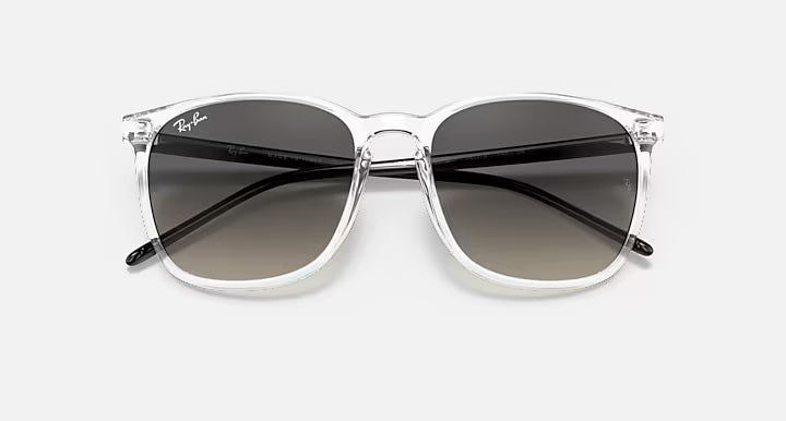 RAY-BAN RB4387 Transparent & Grey Gradient Square Sunglasses For Unisex M