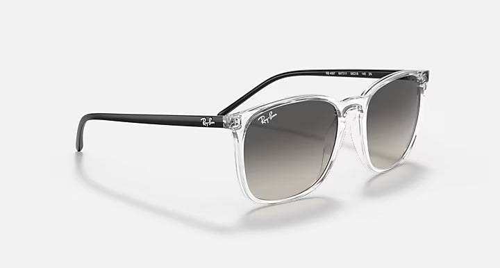 RAY-BAN RB4387 Transparent & Grey Gradient Square Sunglasses For Unisex M