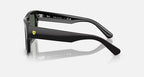 RAY-BAN RB2217M Black & Dark Green Square Sunglasses For Unisex L