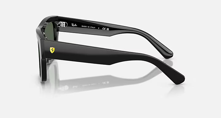 RAY-BAN RB2217M Black & Dark Green Square Sunglasses For Unisex L