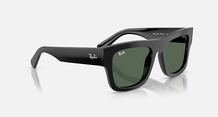 RAY-BAN RB2217M Black & Dark Green Square Sunglasses For Unisex L