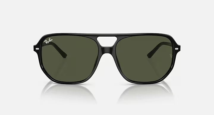 RAY-BAN BILL ONE Black & Green Irregular Sunglasses For Unisex XL