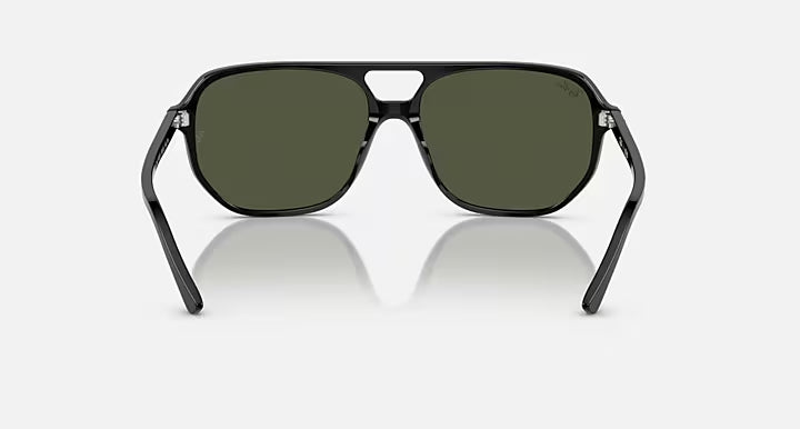 RAY-BAN BILL ONE Black & Green Irregular Sunglasses For Unisex XL