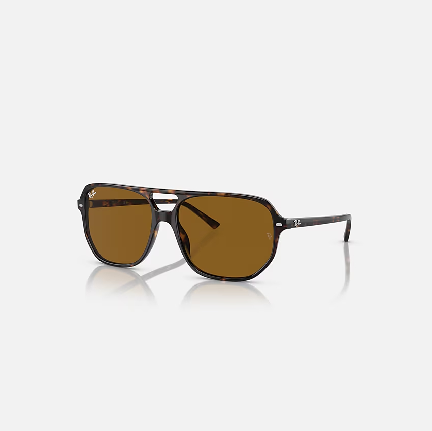 RAY-BAN BILL ONE Havana & Brown Irregular Sunglasses For Unisex M