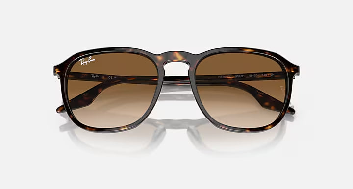 RAY-BAN RB2203 Havana & Light Brown Square Sunglasses For Unisex M