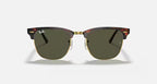 RAY-BAN CLUBMASTER CLASSIC Tortoise On Gold & G-15 Green Square Sunglasses For Unisex L