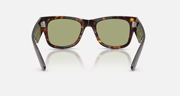 RAY-BAN MEGA WAYFARER SUMMER CAPSULE Havana & Bottle Green Square Sunglasses For Unisex M
