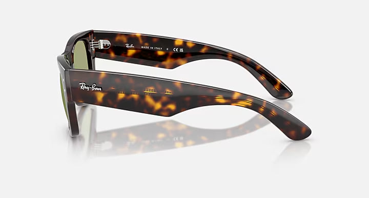RAY-BAN MEGA WAYFARER SUMMER CAPSULE Havana & Bottle Green Square Sunglasses For Unisex M