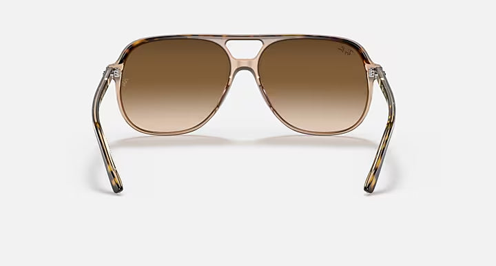 RAY-BAN BILL Havana On Transparent Brown & Light Brown Gradient Square Sunglasses For Unisex M