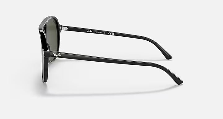 RAY-BAN BILL Black & G-15 Green Square Sunglasses For Unisex M