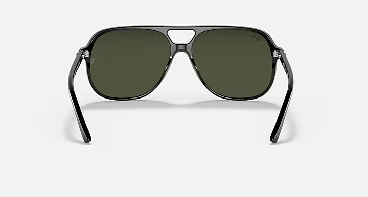 RAY-BAN BILL Black & G-15 Green Square Sunglasses For Unisex M
