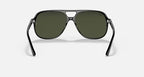 RAY-BAN BILL Black & G-15 Green Square Sunglasses For Unisex XS