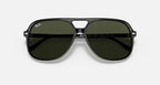 RAY-BAN BILL Black & G-15 Green Square Sunglasses For Unisex XS