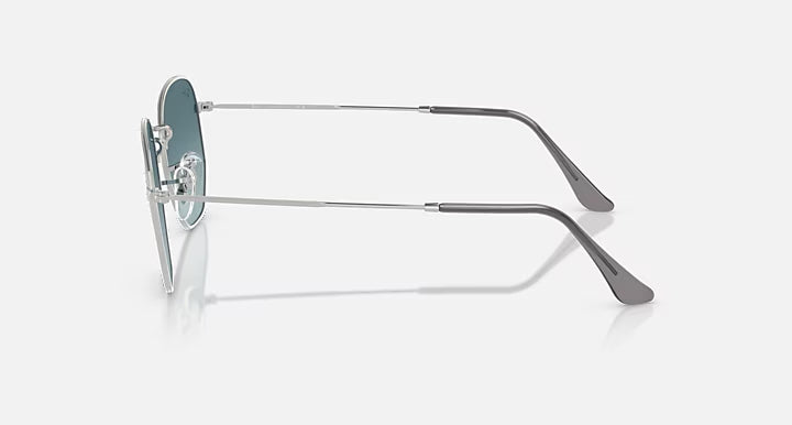 RAY-BAN HEXAGONAL FLAT LENSES Silver & Blue Gradient Grey Irregular Sunglasses For Unisex M