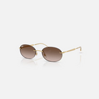 RAY-BAN RB3767 Arista Gold & Gradient Brown Oval Sunglasses For Unisex S