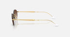 RAY-BAN RB3767 Arista Gold & Gradient Brown Oval Sunglasses For Unisex S