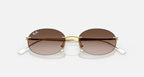 RAY-BAN RB3767 Arista Gold & Gradient Brown Oval Sunglasses For Unisex S