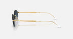 RAY-BAN RB3767 Arista Gold & Blue Gradient Dark Grey Oval Sunglasses For Unisex S