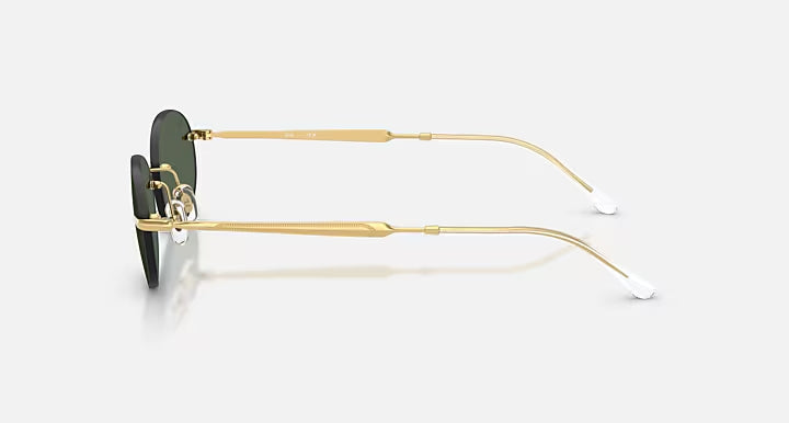 RAY-BAN RB3767 Arista Gold & Dark Green Oval Sunglasses For Unisex S