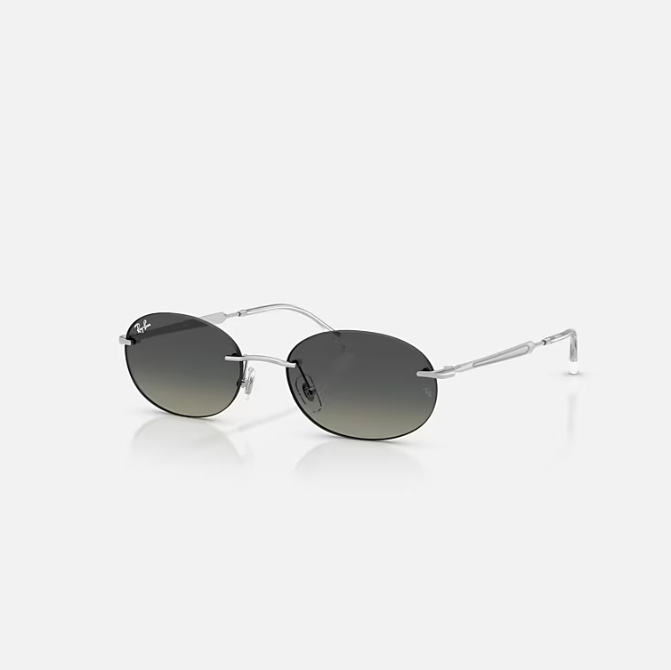 RAY-BAN RB3767 Silver & Grey Gradient Oval Sunglasses For Unisex S