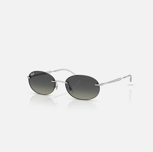 RAY-BAN RB3767 Silver & Grey Gradient Oval Sunglasses For Unisex S