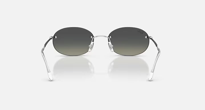 RAY-BAN RB3767 Silver & Grey Gradient Oval Sunglasses For Unisex S