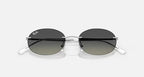 RAY-BAN RB3767 Silver & Grey Gradient Oval Sunglasses For Unisex S